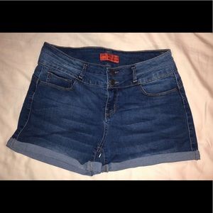 Fashion Nova high-rise denim shorts